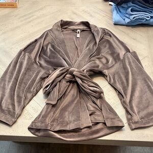 Skims Luxurious Brown Velvet Robe